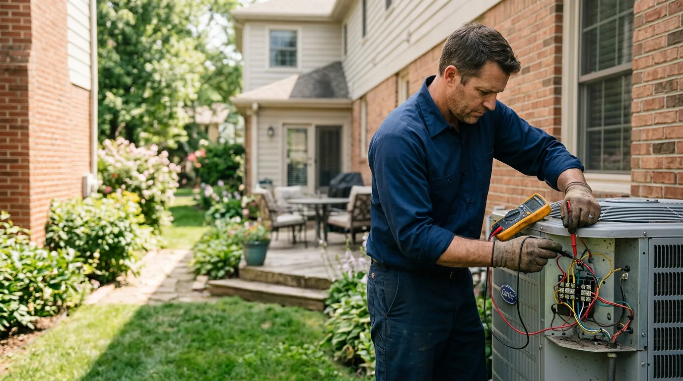 HVAC technician working near Ludlow, CA